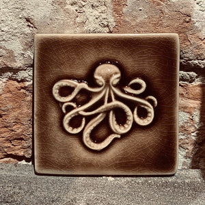 Octopus tile, DerbyPottery.com
