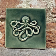Load image into Gallery viewer, Octopus tile, blue green
