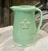 Load image into Gallery viewer, Pitcher	Derby Pottery and Tile	Mark Derby	Made in New Orleans	 Crown	Mardi Gras	Muses
